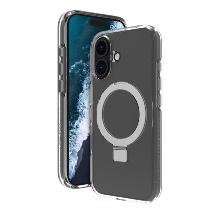DBramante recycled cover Iceland D3O MS Kickstand - Clear - for iPhone 16 Plus