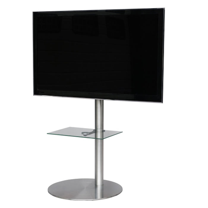 SINOX MOTION . TV Floor Pole Stand . MEDIUM Polished Steel, 26-65"