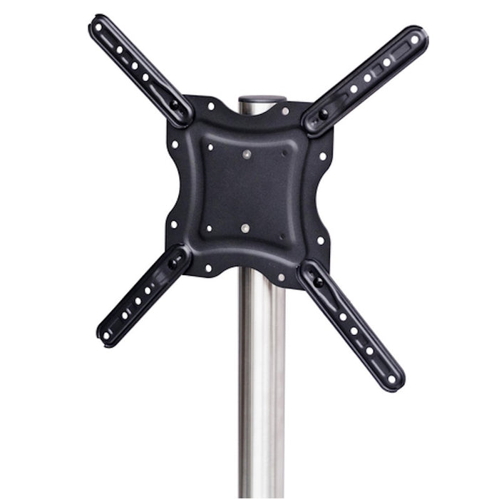 SINOX MOTION . TV Floor Pole Stand . MEDIUM Polished Steel, 26-65"