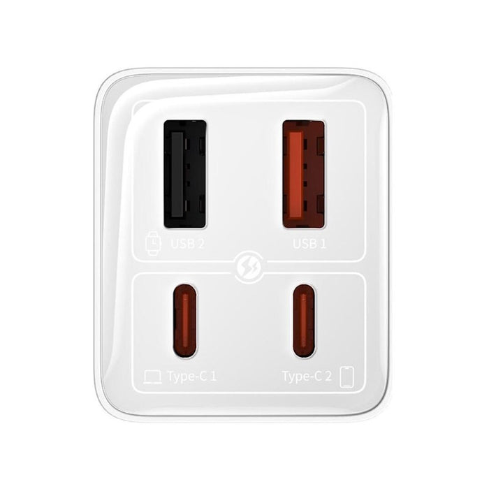 BASEUS GAN6 CHARGER 4 PORTS 65W WHITE