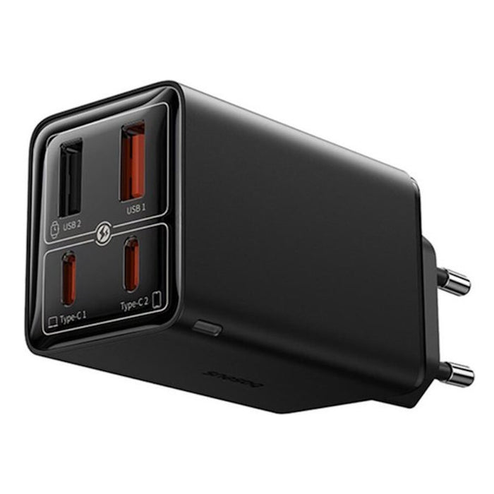 BASEUS GAN6 CHARGER 4 PORTS 65W BLACK