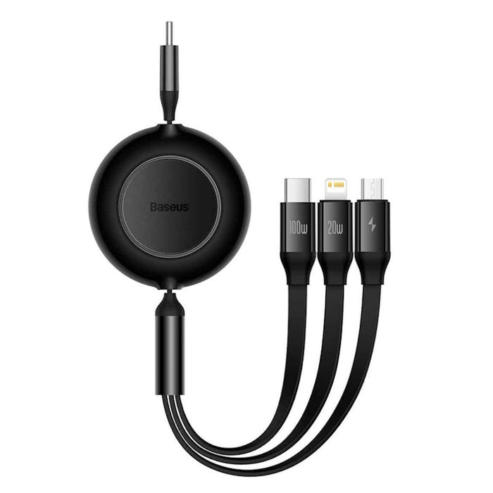 BASEUS RETRACTABLE CHARGE CABLE 3IN1 100