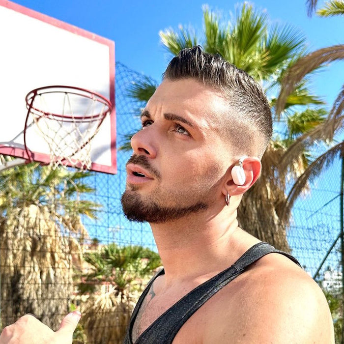 OpenRock X White Bluetooth Sport Earbuds