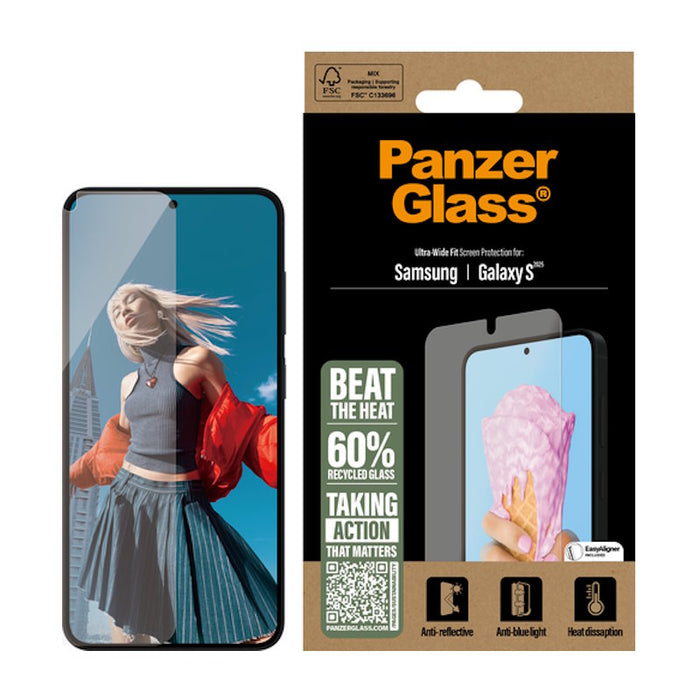 PanzerGlass All-in-One Screen Protector - Clear - for Samsung Galaxy S25