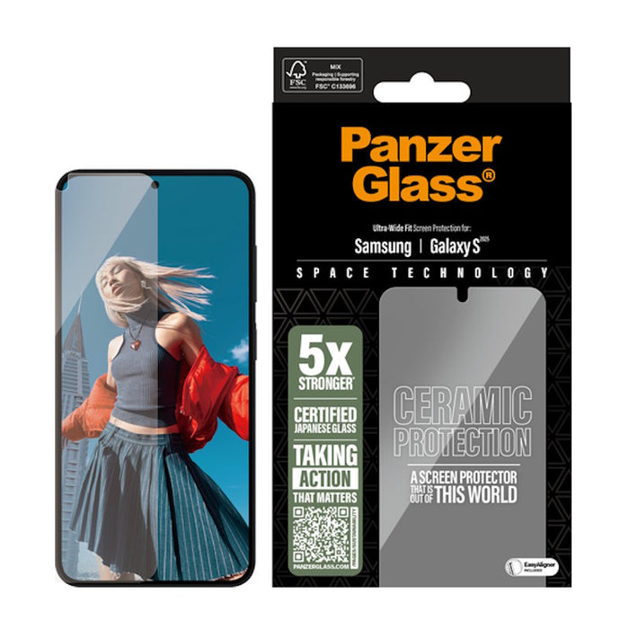 PanzerGlass Ceramic Screen Protector - Clear - for Samsung Galaxy S25