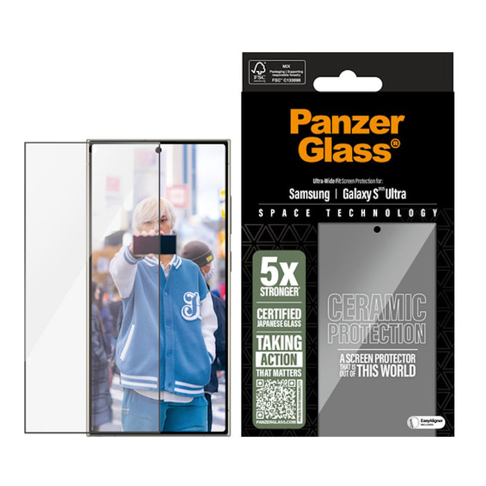 PanzerGlass Ceramic Screen Protector - Clear - for Samsung Galaxy S25 Ultra