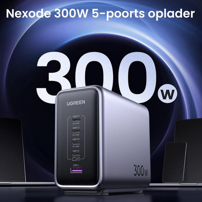 UGREEN Nexode 300W 5-Port PD GaN Fast Charger EU