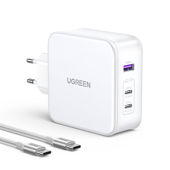 UGREEN Nexode 140W 3-Port PD GaN Fast Charger EU (White)