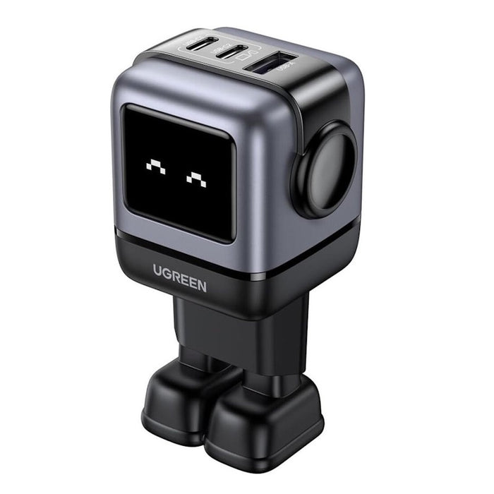 UGREEN USB-A+2*USB-C 65W Robot GaN Tech Fast Charger_Black