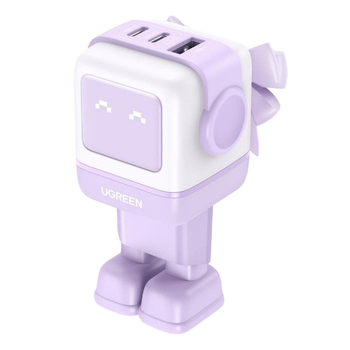 UGREEN USB-A+2*USB-C 65W Robot GaN Tech Fast Charger_Purple