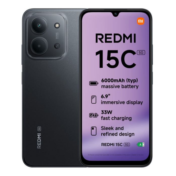 Xiaomi Redmi 15C 5G 4GB RAM 128GB ROM - Midnight Black